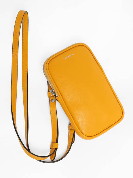 Ã‰tui TÃ©lÃ©phone Emile Cuir Le tanneur Jaune emile TMIL3B40 vue secondaire 2
