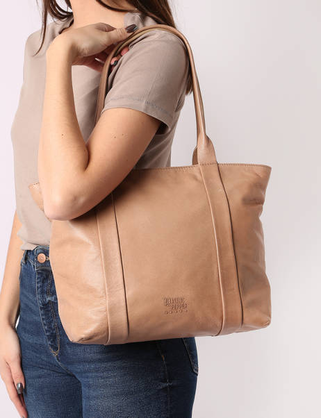Sac PortÃ© Ã©paule Basilic pepper Beige smart BSMA06 vue secondaire 1