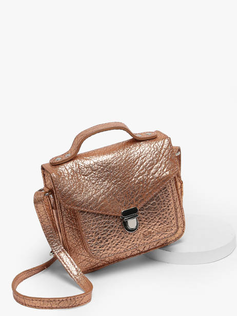 Sac BandouliÃ¨re Mademoiselle George Xs Cuir Paul marius Rose vintage GEORGEXS vue secondaire 2