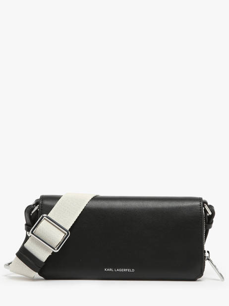 Sac BandouliÃ¨re K/circle Cuir Karl lagerfeld Noir k circle 241W3219 vue secondaire 4