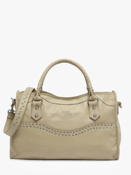 Sac PortÃ© Main Cuir Basilic pepper Beige glam BGLA22