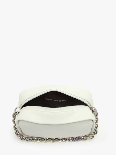 Sac BandouliÃ¨re Monochain Polyester RecyclÃ© Calvin klein jeans Beige monochain K611949 vue secondaire 3