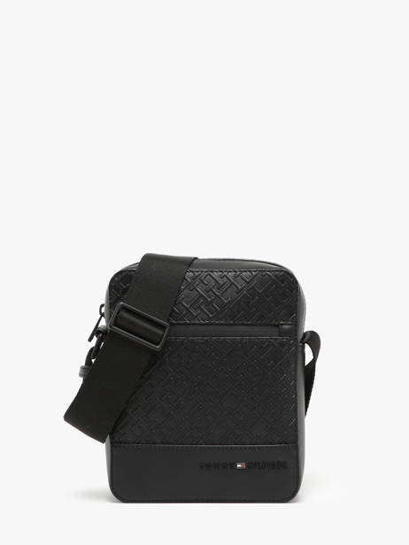 Sac BandouliÃ¨re Tommy hilfiger Noir monogram AM12677