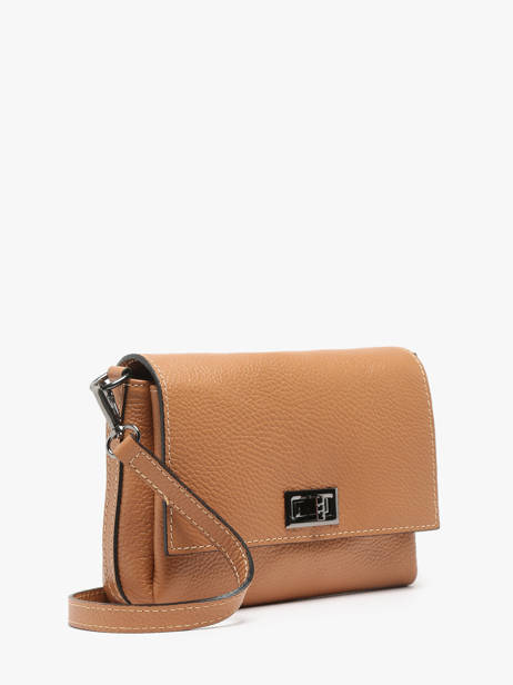 Sac BandouliÃ¨re Caviar Cuir Milano Marron caviar CA24061 vue secondaire 2