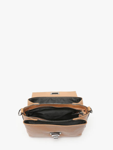 Sac BandouliÃ¨re Caviar Cuir Milano Marron caviar CA24061 vue secondaire 3