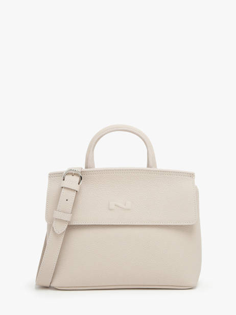 Sac BandouliÃ¨re Calie Cuir Nathan baume Beige nathan 19