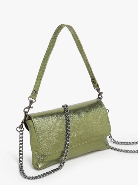 Sac BandouliÃ¨re Nine Cuir Milano Vert nine NI24063 vue secondaire 2