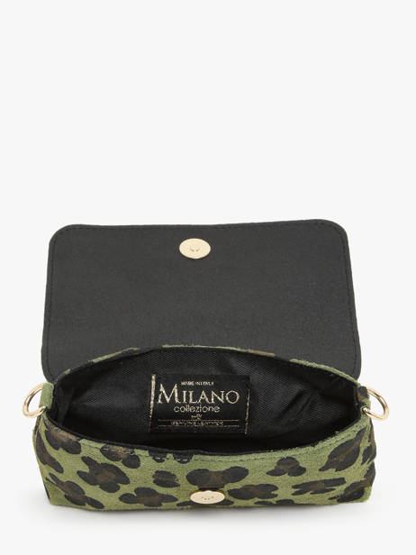 Sac BandouliÃ¨re Velvet Leopardo Cuir Milano Vert velvet leopardo VL24063 vue secondaire 3