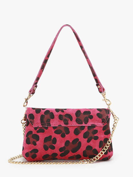 Sac BandouliÃ¨re Velvet Leopardo Cuir Milano Rose velvet leopardo VL24063 vue secondaire 4