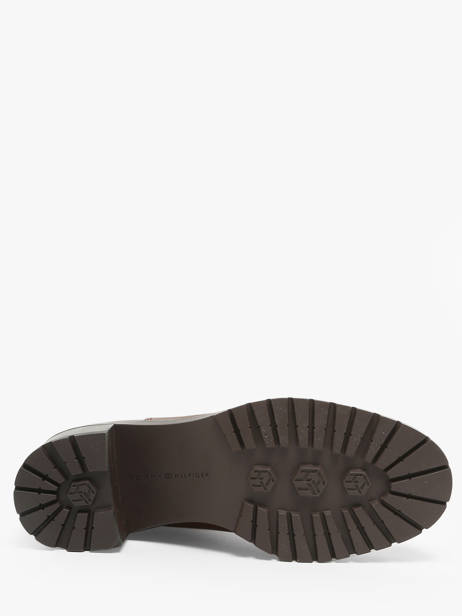 Bottines Ã  Talon En Cuir Tommy hilfiger Marron women 8163GPK vue secondaire 5