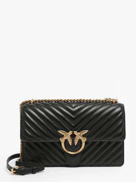 Sac BandouliÃ¨re Love Bag Quilt Cuir Pinko Noir love bag quilt A0GK