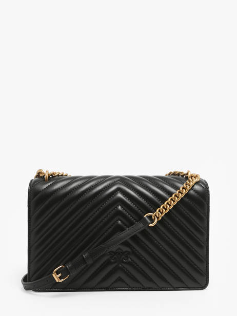 Sac BandouliÃ¨re Love Bag Quilt Cuir Pinko Noir love bag quilt A0GK vue secondaire 4