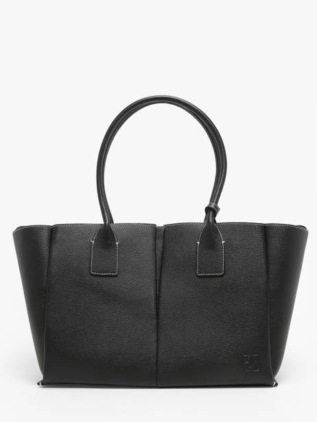 Sac PortÃ© Ã©paule Elena Cuir Le tanneur Noir elena TELE1670