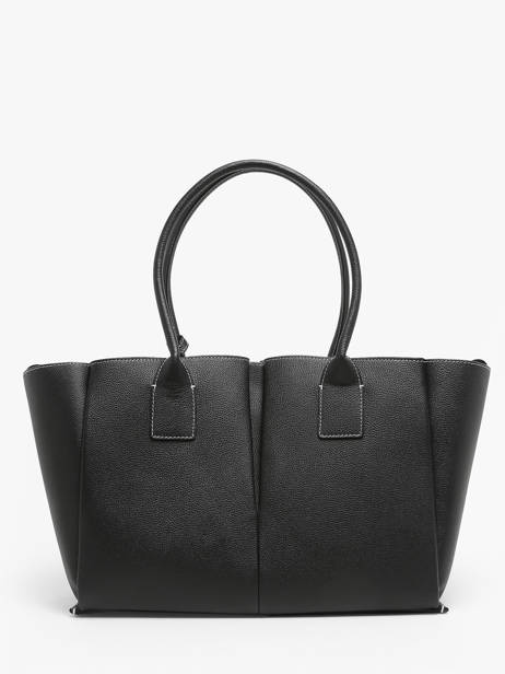 Sac PortÃ© Ã©paule Elena Cuir Le tanneur Noir elena TELE1670 vue secondaire 4