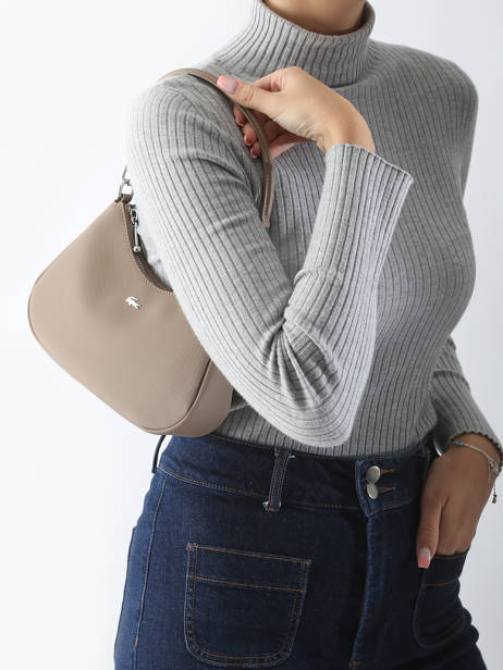 Sac PortÃ© Ã©paule Daily City Lacoste Beige daily city NF4756DZ vue secondaire 1