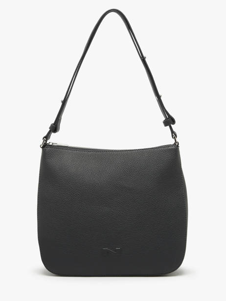 Sac PortÃ© Ã©paule Lou Cuir Nathan baume Noir egee 5