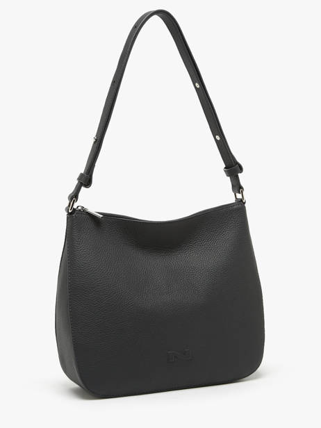 Sac PortÃ© Ã©paule Lou Cuir Nathan baume Noir egee 5 vue secondaire 2