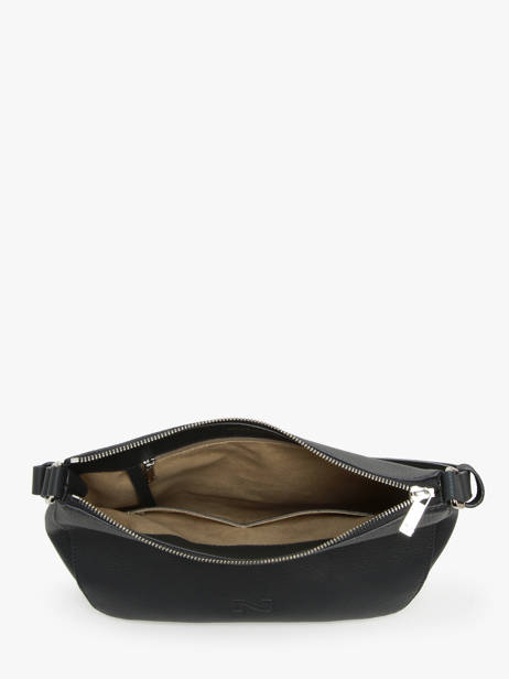 Sac PortÃ© Ã©paule Lou Cuir Nathan baume Noir egee 5 vue secondaire 3