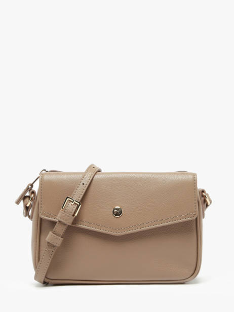 Sac BandouliÃ¨re Luna Cuir Hexagona Marron luna 6820083