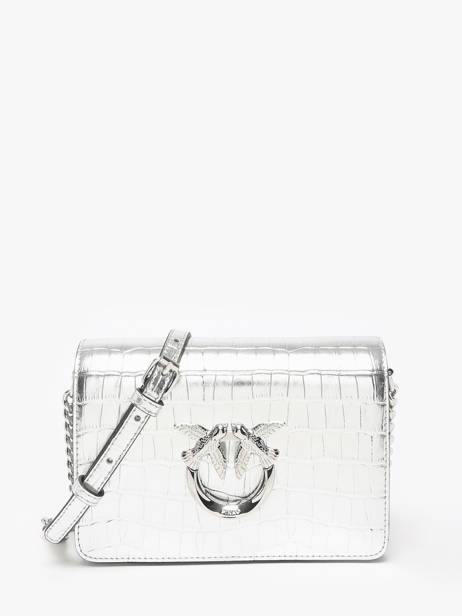 Sac BandouliÃ¨re Love Bag Icon Cuir Pinko Argent love bag icon A1W5