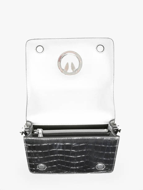 Sac BandouliÃ¨re Love Bag Icon Cuir Pinko Argent love bag icon A1W5 vue secondaire 3
