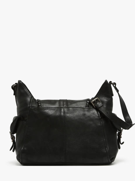 Sac BandouliÃ¨re Utility Cuir Basilic pepper Noir utility BUTI08 vue secondaire 4