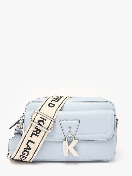 Sac BandouliÃ¨re K Lock Cuir Karl lagerfeld Bleu k lock A1W30406