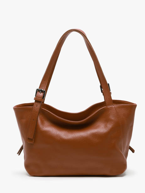 Sac PortÃ© Ã©paule Caviar Cuir Milano Marron caviar CA24065 vue secondaire 4