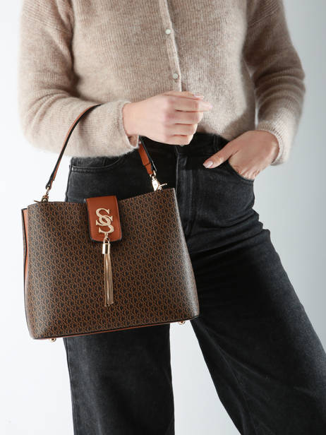 Sac PortÃ© Ã©paule Cr Miniprix Marron cr 8 vue secondaire 1
