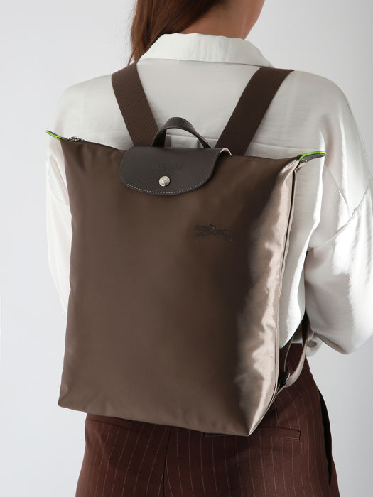 Longchamp Le pliage green Sac Ã  dos Marron