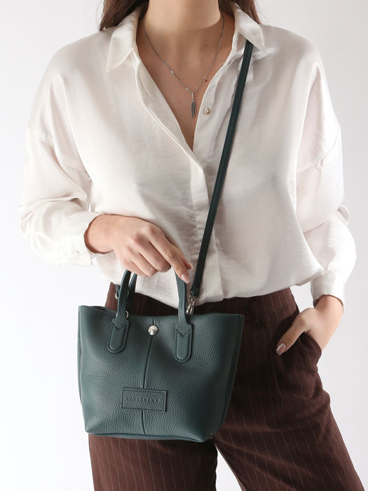 Longchamp Essential cuir Sacs portÃ© main Bleu