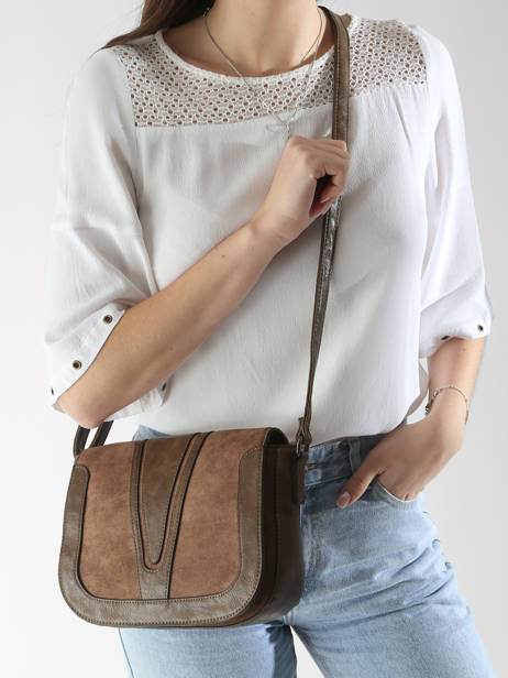 Sac BandouliÃ¨re Winter Velvet Miniprix Beige winter velvet 3664 vue secondaire 1