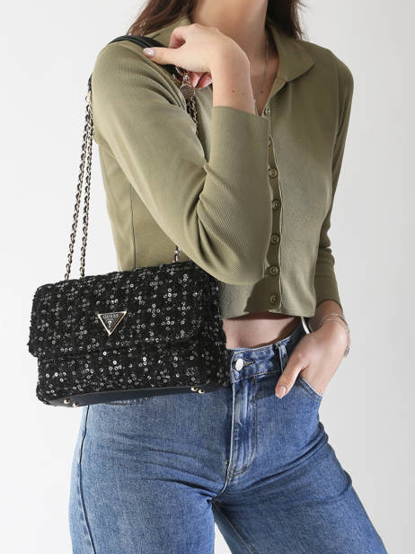 Sac BandouliÃ¨re Giully Guess Noir giully BB874820 vue secondaire 1