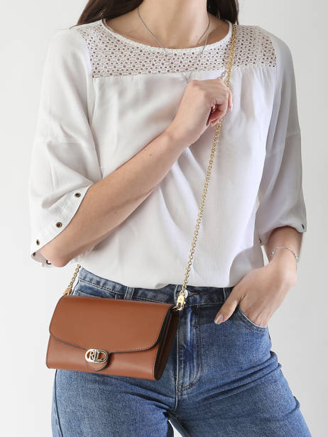 Sac BandouliÃ¨re Adair Cuir Lauren ralph lauren Marron adair 32964152 vue secondaire 1