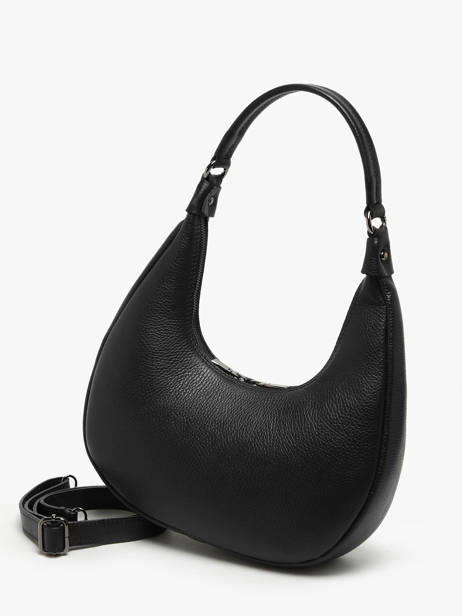 Sac PortÃ© Ã©paule Caviar Cuir Milano Noir caviar CA24121 vue secondaire 2