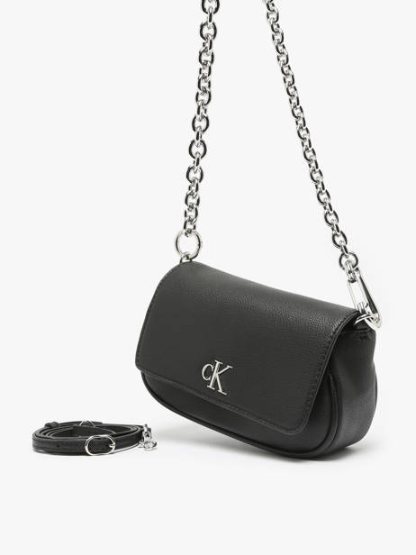 Sac BandouliÃ¨re Minimal Mono Polyester Calvin klein jeans Noir minimal mono K613049 vue secondaire 2