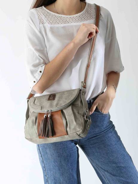 Sac BandouliÃ¨re Basic Miniprix Gris basic DD116 vue secondaire 1
