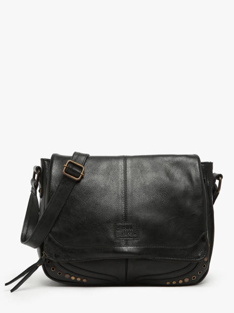 Sac BandouliÃ¨re Glam Eyelet Cuir Basilic pepper Noir glam eyelet BGLE44