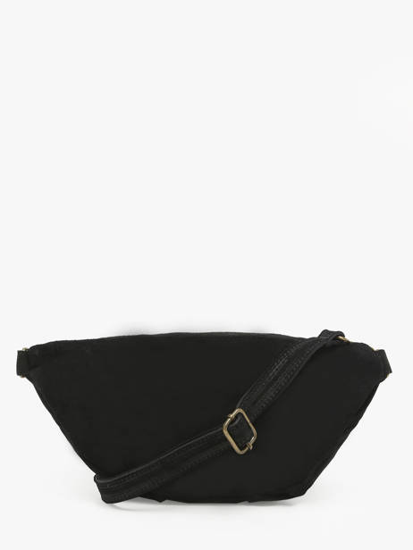 Sac Banane Cuir Milano Noir velvet VE24119 vue secondaire 4