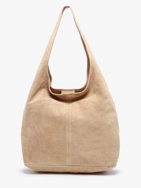 Sac PortÃ© Ã©paule Velvet Cuir Milano Beige velvet VE24062B