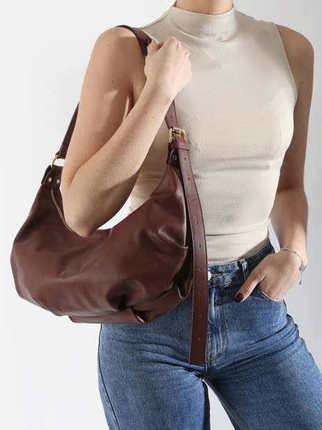 Sac PortÃ© Ã©paule Sauvage Cuir Milano Violet sauvage SA24111 vue secondaire 1