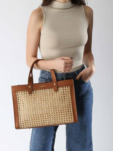 Sac PortÃ© Main Cannage Rotin Lancaster Beige cannage rotin 115 vue secondaire 1