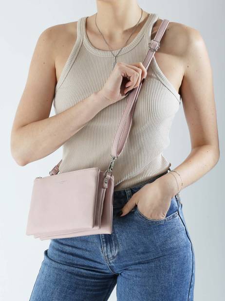 Sac BandouliÃ¨re Grained Miniprix Rose grained H6995 vue secondaire 1