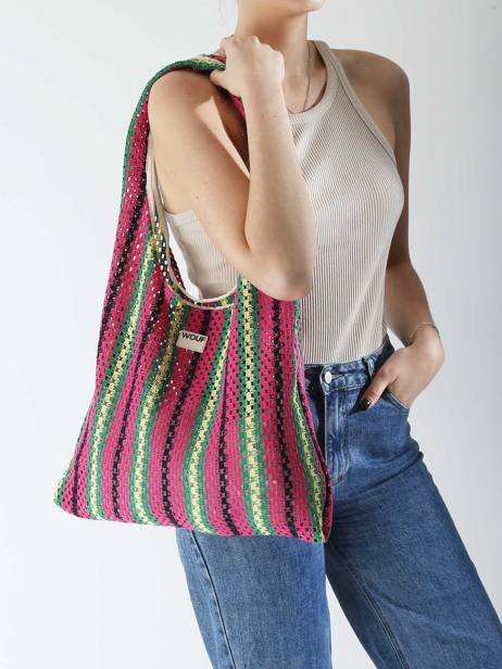 Sac PortÃ© Ã©paule Crochet Wouf Multicolore crochet XTO25011 vue secondaire 1