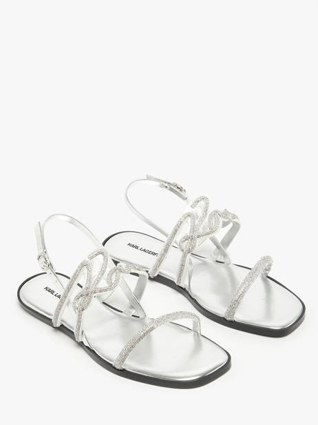 Sandales Olympia Karl Signiature Karl lagerfeld Argent women KL87425 vue secondaire 1