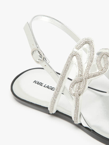 Sandales Olympia Karl Signiature Karl lagerfeld Argent women KL87425 vue secondaire 2