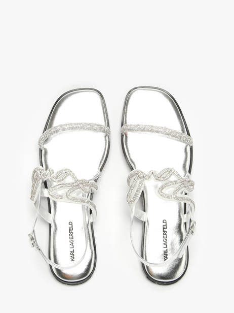 Sandales Olympia Karl Signiature Karl lagerfeld Argent women KL87425 vue secondaire 3