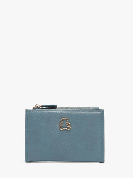 Portefeuille Lulu castagnette Bleu zip CAPOR106