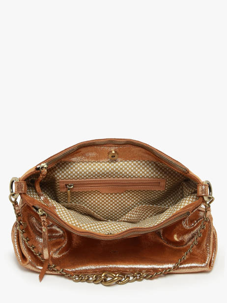 Sac BandouliÃ¨re Vintage Cuir Mila louise Marron vintage 3822RX vue secondaire 3