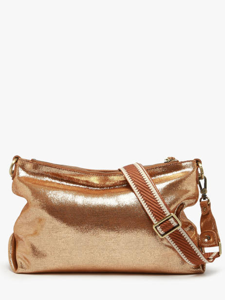 Sac BandouliÃ¨re Vintage Cuir Mila louise Marron vintage 3822RX vue secondaire 4